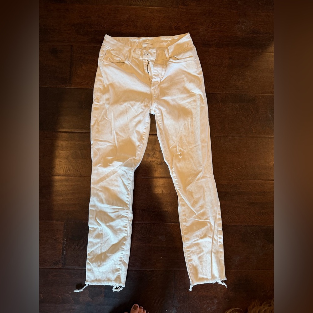Mother denim jeans. white